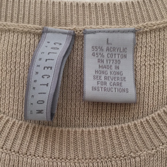 Women's Beige Sleeveless Sweater Vest - Picture 5 of 7